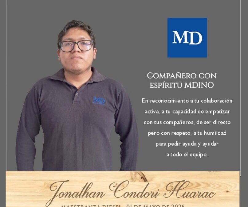 Reconocimiento al compromiso, la seguridad y el espíritu MDINO